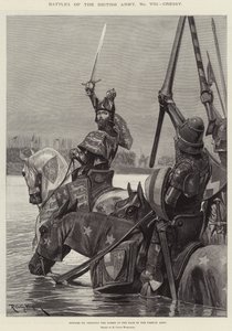 Batalhas do exército britânico, Cressy, Edward III cruzando o Somme na face do exército francês